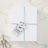 ブラックバット＆ホワイトキュートハロウィンパーティーチック ギフトタグ (より糸付き)