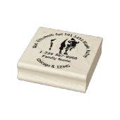 ブラックバッファローシルエットホーム連絡情報 ラバースタンプ (スタンプ)