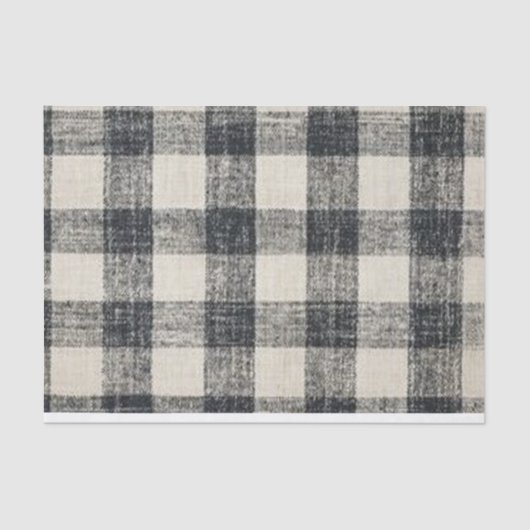 ブラックバッファローチェックの背景の切り離し 薄葉紙 (正面)