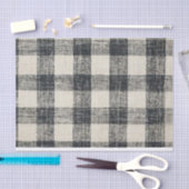 ブラックバッファローチェックの背景の切り離し 薄葉紙 (クラフト)