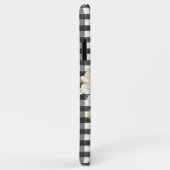 ブラックバッファローチェックピンクホワイトグリーンフローラ Case-Mate iPhoneケース (裏面/右)