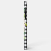 ブラックバッファローチェックピンクホワイトグリーンフローラ Case-Mate iPhoneケース (裏面/左)