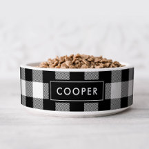 ブラックバッファローチェック名モノグラム