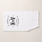 ブラックバッファローチェック&ファームハウスアローモノグラム バスタオルセット (ハンドタオル)