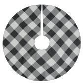 ブラックバッファローチェック |ファームハウスホリデー ブラッシュドポリエステルツリースカート (正面)