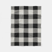 ブラックバッファローチェック |ファームハモダンウス・デコール フリースブランケット (正面)