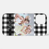 ブラックバッファローチェックPlaidフォトスクリプト名 Case-Mate iPhoneケース (裏面 (横))
