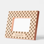 ブラックバッファロープレイドカスタム写真 レーザー彫刻フレーム (左)