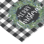 ブラックバッファロープレイドクリスマステーブルランナー ショートテーブルランナー (コーナー)