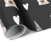 ブラックバッファロープレイドクリスマス格言 ラッピングペーパー (ロールコーナー)