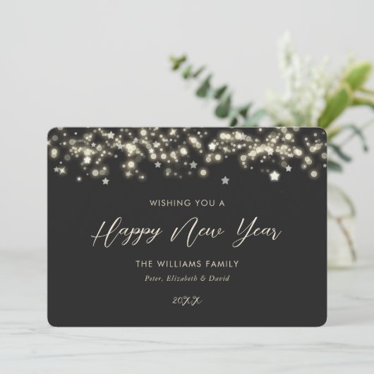 ブラックバッファロープレイドハッピーニューイヤーカード シーズンカード (スタンド正面)