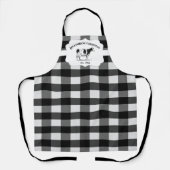 ブラックバッファロープレイドファームカウエプロン エプロン (正面)