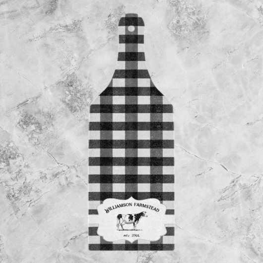 ブラックバッファロープレイドファームカウカットボード カッティングボード