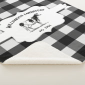 ブラックバッファロープレイドファームカウシェルパブランケット シェルパブランケット (3/4)