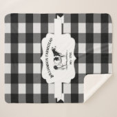 ブラックバッファロープレイドファームカウシェルパブランケット シェルパブランケット (正面(横))