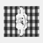 ブラックバッファロープレイドファームカウズフリースブランケット フリースブランケット (正面(横))