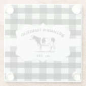 ブラックバッファロープレイドファームカウズ ガラスコースター (裏面)