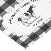 ブラックバッファロープレイドファームカウズ ショートテーブルランナー (コーナー)