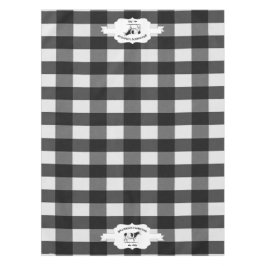 ブラックバッファロープレイドファームカウズ テーブルクロス