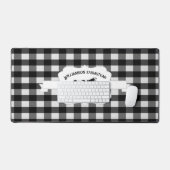 ブラックバッファロープレイドファームカウズ デスクマット (キーボード&マウス)