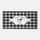 ブラックバッファロープレイドファームカウズ デスクマット (正面)