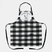 ブラックバッファロープレイドファームチキンエプロン エプロン (正面)