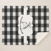 ブラックバッファロープレイドファームチキンシェルパブランケット シェルパブランケット (正面(横))