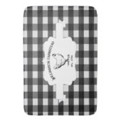 ブラックバッファロープレイドファームチキンバスマット バスマット (正面縦)