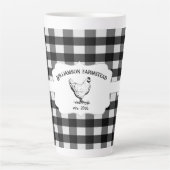 ブラックバッファロープレイドファームチキンラテマグ カフェラテマグ (正面)