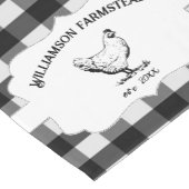 ブラックバッファロープレイドファームチキン ショートテーブルランナー (コーナー)