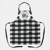 ブラックバッファロープレイドファームピグエプロン エプロン (正面)