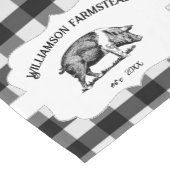 ブラックバッファロープレイドファームピグ ショートテーブルランナー (コーナー)