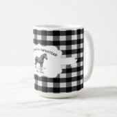 ブラックバッファロープレイドファームホースコーヒーマグ コーヒーマグカップ (正面右)