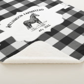 ブラックバッファロープレイドファームホースシェルパブランケット シェルパブランケット (3/4)