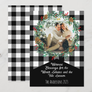 ブラックバッファロープレイド写真リース ユール・ソルスティス シーズンカード