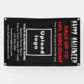 ブラックバナーでのビジネスのハロウィーンの販売 横断幕 (横)