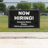 ブラックバナーパーソナライズされたの採用 横断幕 (インサイチュ)