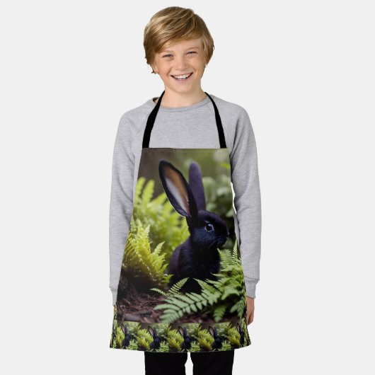 ブラックバニーのルシファー：いたずらの暗いバンドル エプロン (着用した状態)