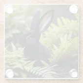 ブラックバニーのルシファー：いたずらの暗いバンドル ガラスコースター (裏面)