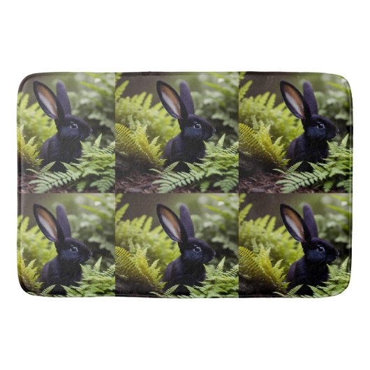 ブラックバニーのルシファー:いたずらの暗いバンドル バスマット (正面)