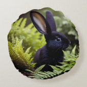 ブラックバニーのルシファー:いたずらの暗いバンドル ラウンドクッション (裏面)