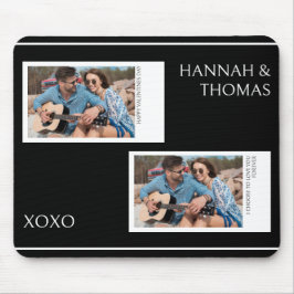 ブラックバミニマルレンティネスの日のカスタム写真 マウスパッド