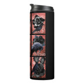 ブラックバラのカラスとクロウのゴシック様式のアートコラージュ タンブラー (回転右)