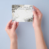 ブラックバラアドバイスカップルブライダルシャワーカード チラシ (手)