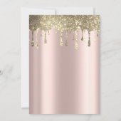 ブラックバラエッフェルタワー金ゴールドドリップススウィート18 招待状 (裏面)