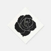 ブラックバラカクテルナプキンス結婚ズのディナーパーティー スタンダードカクテルナプキン (角)