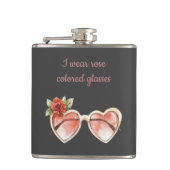 ブラックバラカラーサングラス フラスク (正面)