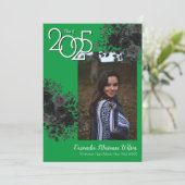 ブラックバラグリーンゴシック卒業発表 招待状 (スタンド正面)