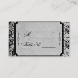 ブラックバラゴシックフレ結婚ーム座席表 プレイスカード