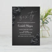 ブラックバラゴシック60誕生日 招待状 (スタンド正面)